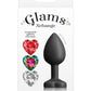 Glams Xchange Heart Silicone Anal Plug - Black - Small