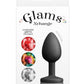 Glams Xchange Round Silicone Anal Plug - Black - Small