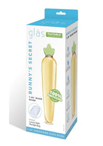 Load image into Gallery viewer, Glas Bunny's Secret Glass Dildo - Green/Yellow - 7.25in