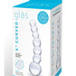 Glas Curved Beaded Glass Dildo - Clear - 5in