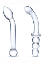 Load image into Gallery viewer, Glas G-Spot Pleasure Dildo - Clear - 2 Piece/Set