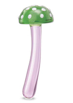 Load image into Gallery viewer, Glas Magic Mushroom Glass Dildo - Green/Pink - 7.5in
