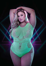 Load image into Gallery viewer, Glow In The Dark Teddy - Glow In The Dark/Green - Plus Size
