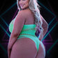 Glow In The Dark Teddy - Glow In The Dark/Green - Plus Size/Queen