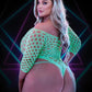 Glow In The Dark Teddy - Glow In The Dark/Green - Plus Size/Queen