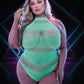 Glow In The Dark Teddy - Glow In The Dark/Green - Plus Size/Queen