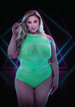 Load image into Gallery viewer, Glow In The Dark Teddy - Glow In The Dark/Green - Plus Size
