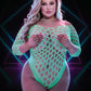 Glow In The Dark Teddy - Glow In The Dark/Green - Plus Size/Queen