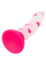 Load image into Gallery viewer, Glow Stick Heart Silicone Glow In The Dark Dildo with Suction Base