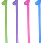 Glowing Naughty Straws - Assorted Colors/Glow In The Dark - 8 Per Pack