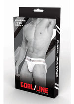Load image into Gallery viewer, Goal Line Class Jockstrap - White - Medium/Small