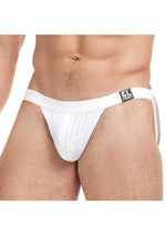 Load image into Gallery viewer, Goal Line Low Rise Jockstrap - White - Large/XLarge