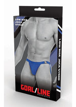 Load image into Gallery viewer, Goal Line Low Rise Jockstrap - Blue - Medium/Small