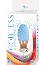 Load image into Gallery viewer, Goddess Diamond Tulip Rechargeable Silicone Massager - Blue