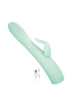 Load image into Gallery viewer, Goddess Heat Up Rotating Rechargeable Silicone Massager - Aqua
