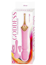 Load image into Gallery viewer, Goddess Pink Elegance Rechargeable Silicone Duel End Massager - Pink