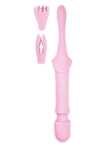 Load image into Gallery viewer, Goddess Pink Elegance Rechargeable Silicone Duel End Massager