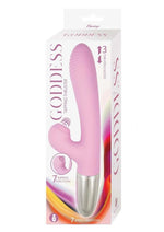 Load image into Gallery viewer, Goddess Tapping Thruster Rechargeable Silicone Vibrator with Clitoral Stimulator - Pink
