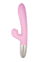 Load image into Gallery viewer, Goddess Tapping Thruster Rechargeable Silicone Vibrator with Clitoral Stimulator
