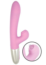 Load image into Gallery viewer, Goddess Tapping Thruster Rechargeable Silicone Vibrator with Clitoral Stimulator
