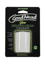 Load image into Gallery viewer, Goodhead Glow Helping Head Glow In The Dark Mini Stroker - Glow In The Dark/Green