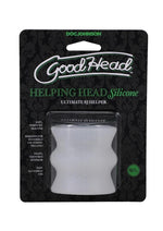 Load image into Gallery viewer, Goodhead Helping Head Silicone Stroker - Frost/White