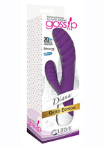 Load image into Gallery viewer, Gossip Diana 20x Rippled Silicone Rabbit Vibrator - Purple
