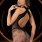 Halter Top Mini Dress - Black - One Size