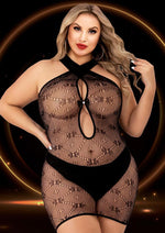 Load image into Gallery viewer, Halter Top Mini Dress - Black - Queen
