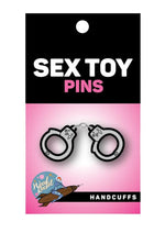 Load image into Gallery viewer, Handcuffs Enamel Pin - Black/Silver