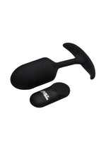 Load image into Gallery viewer, Heavy Hitters Vibrating Weighted Rechargeable Silicone Anal Plug - Black - Large