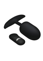 Load image into Gallery viewer, Heavy Hitters Vibrating Weighted Silicone Anal Plug - Black - XLarge
