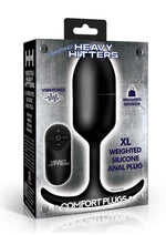 Load image into Gallery viewer, Heavy Hitters Vibrating Weighted Silicone Anal Plug - Black - XLarge