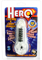 Load image into Gallery viewer, Hero Clitoral Massager Cock Ring - Clear
