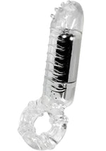 Load image into Gallery viewer, Hero Clitoral Massager Cock Ring - Clear
