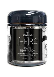 Hero Dark Temptation Luxury Aphrodisiac Massage Candle 4oz.- Ocean and Forest