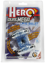 Load image into Gallery viewer, Hero Dual Mega Love Bullet Cock Ring - Blue
