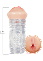 Load image into Gallery viewer, Hey 19!, Clearstroke Dual End Pussy Heather Starlet - Clear/Vanilla