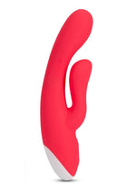 Load image into Gallery viewer, Hop Trix Rechargeable Silicone Rabbit Vibrator- Cerise - Pink

