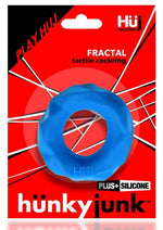 Load image into Gallery viewer, Hunkyjunk Fractal Tactile Cockring - Teal/Teal Ice
