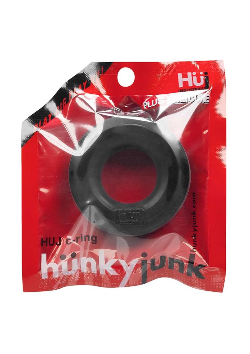 Hunkyjunk Huj Silicone Cock Ring - Black