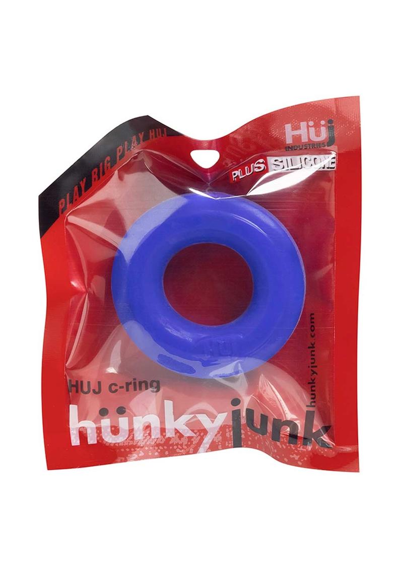 Hunkyjunk Huj Silicone Cock Ring - Blue