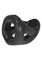 Load image into Gallery viewer, Hunkyjunk Slingshot Silicone 3 Ring Teardrop Cock Ring - Black
