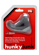 Load image into Gallery viewer, Hunkyjunk Slingshot Silicone 3 Ring Teardrop Cock Ring - Gray/Grey
