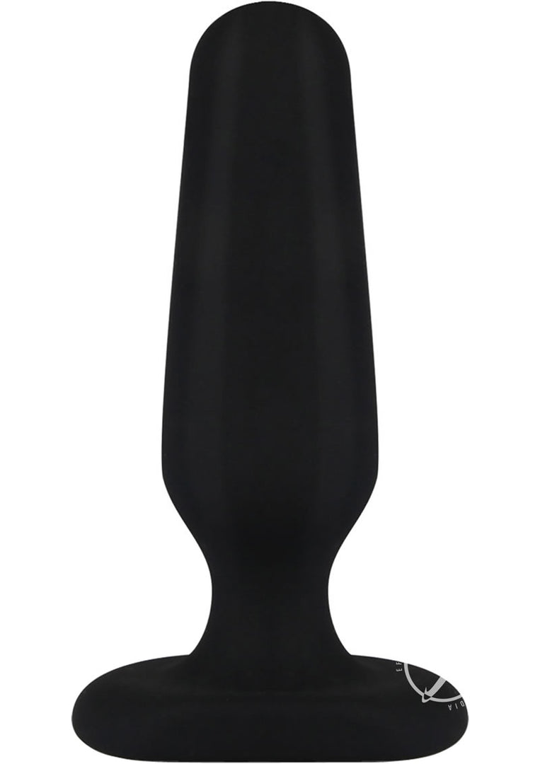 Hustler All About Anal Seamless Silicone Butt Plug - Black - 3in