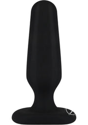 Hustler All About Anal Seamless Silicone Butt Plug - Black - 3in