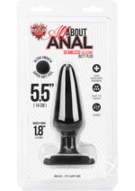 Load image into Gallery viewer, Hustler All About Anal Seamless Silicone Butt Plug - Black - 5.5in