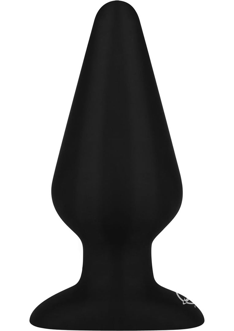 Hustler All About Anal Seamless Silicone Butt Plug - Black - 6in