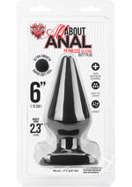 Load image into Gallery viewer, Hustler All About Anal Seamless Silicone Butt Plug - Black - 6in