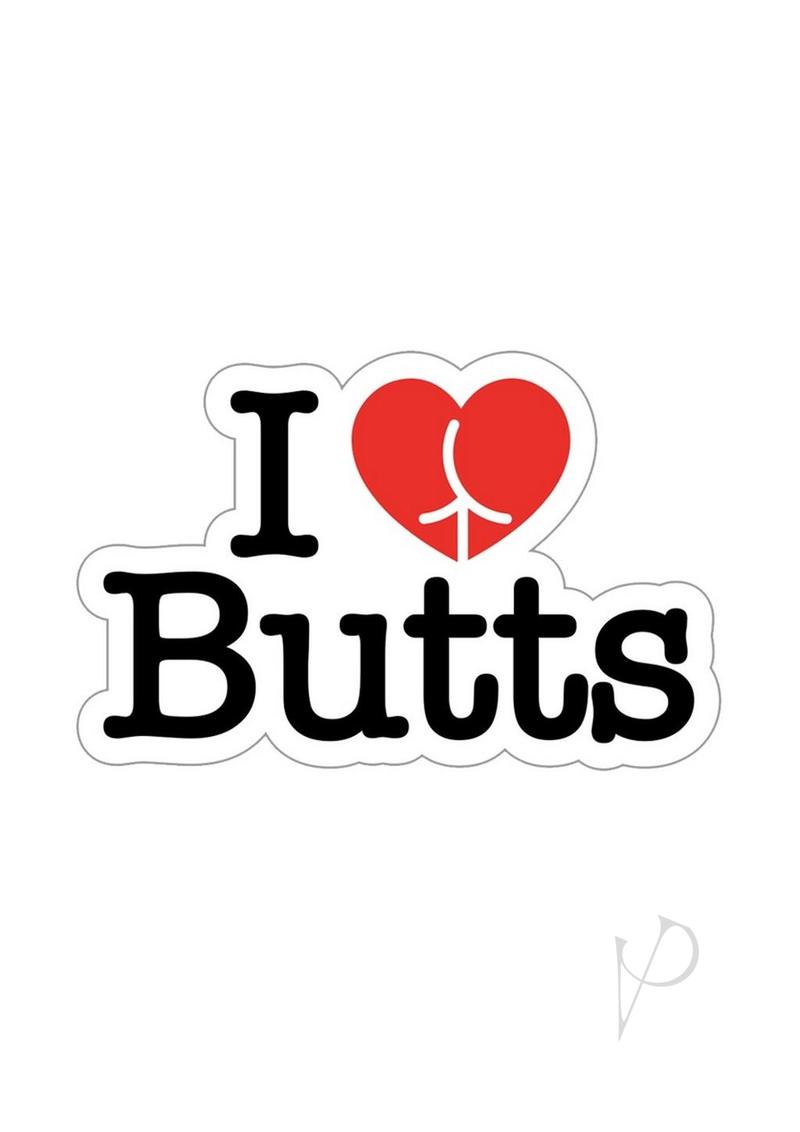 I Love Butts Enamel Pin - Black/Red/White